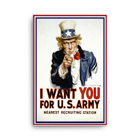 Uncle Sam Recruiting Canvas