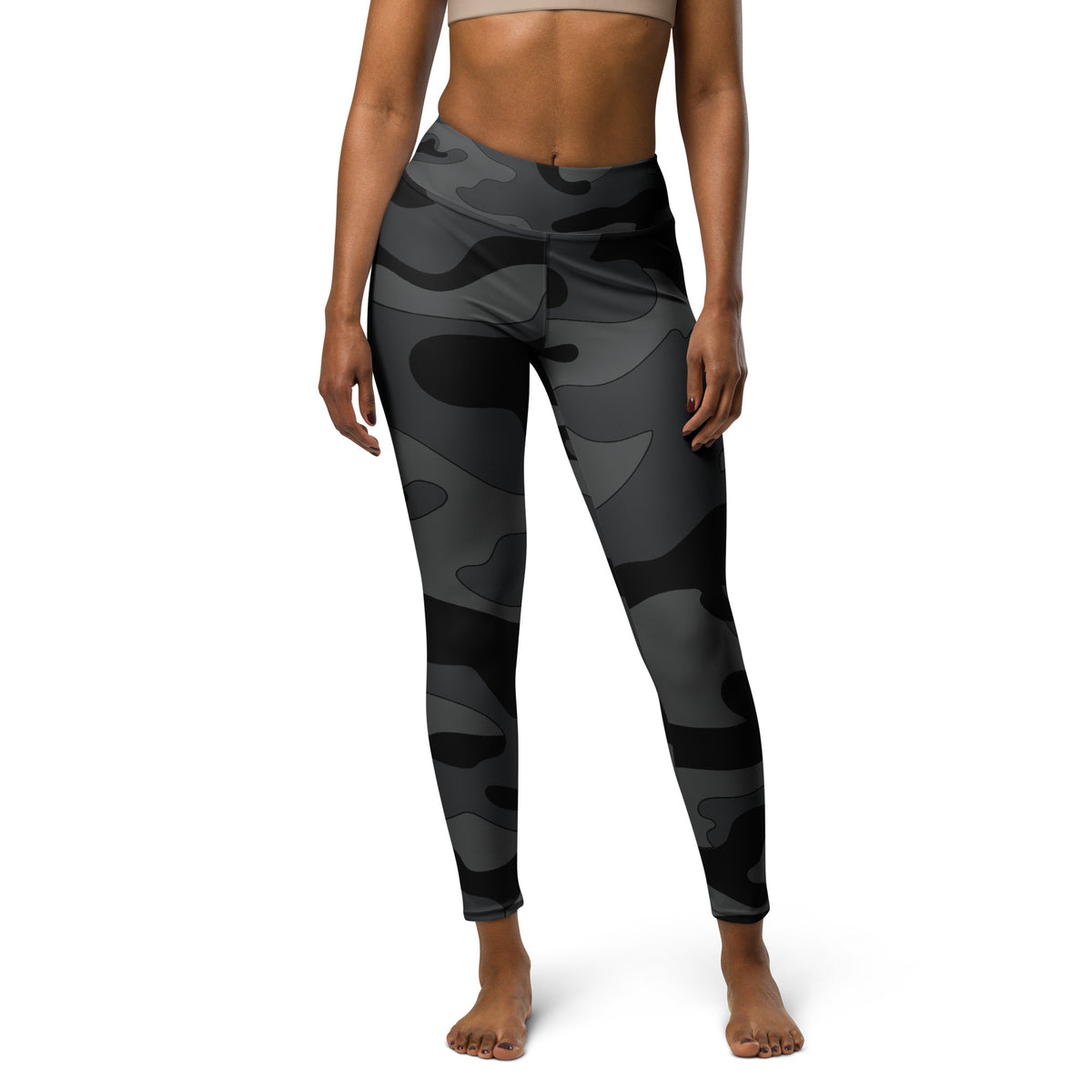 Dark Charcoal Camo Yoga Leggings