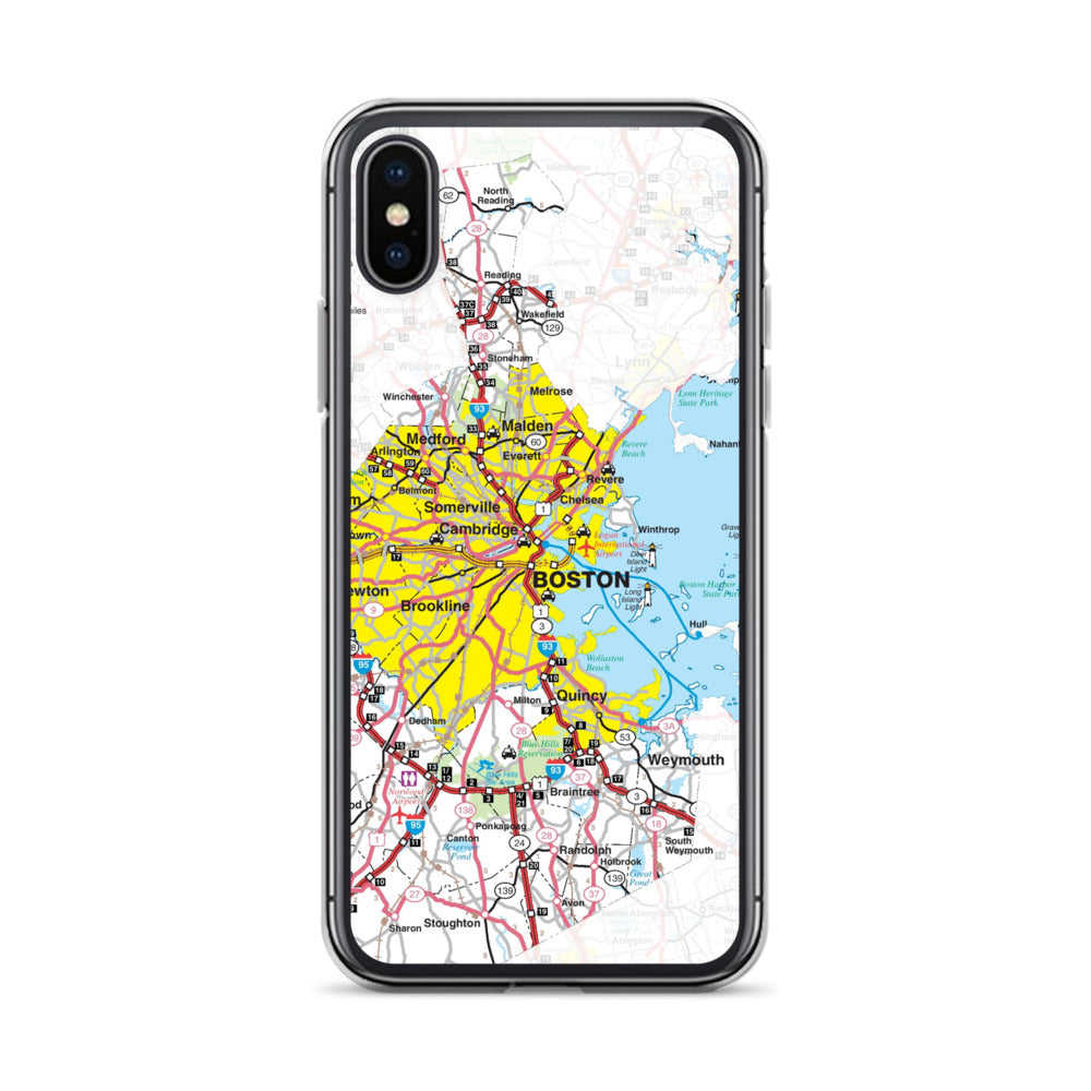 Greater Boston Map iPhone Case
