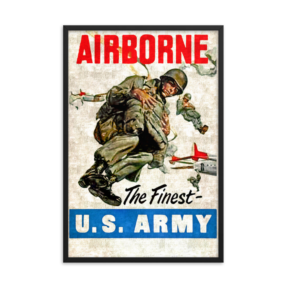 WW2 Army Airborne Framed poster