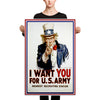 Uncle Sam Recruiting Canvas