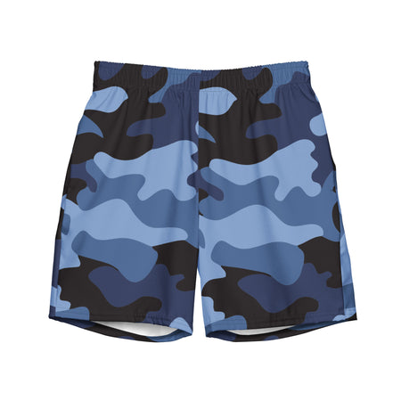 Aqua Blue Camo Swim Trunks