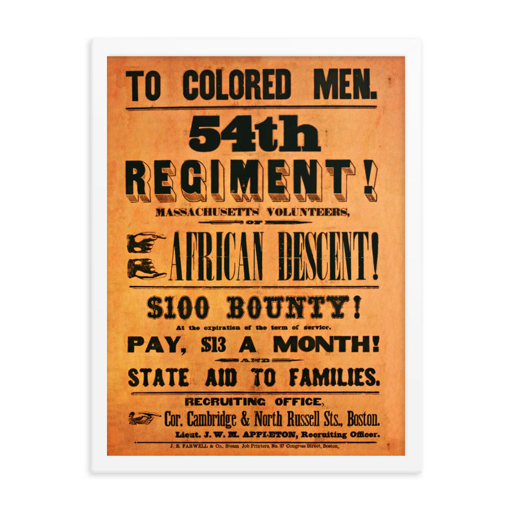 54th Massachusetts Framed Poster