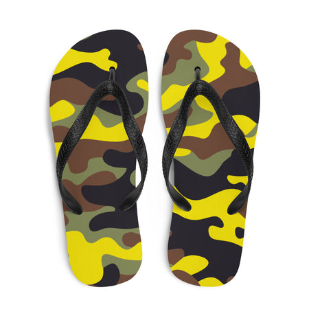 Woodland Yellow Camo Flip-Flops